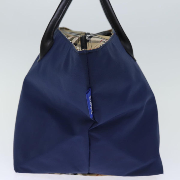 BurberrySs Nova Check Blue Label Tote Bag Nylon Navy Auth bs14253