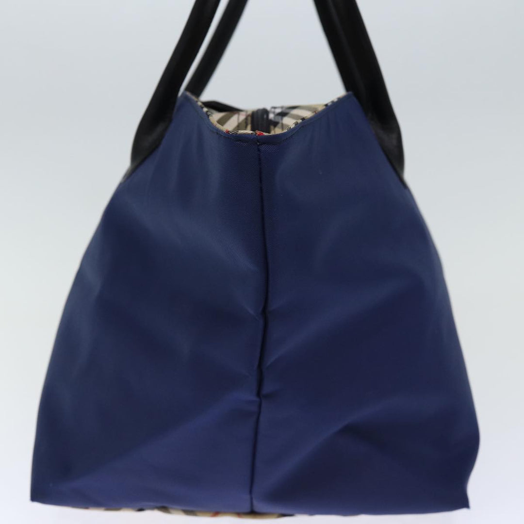 BurberrySs Nova Check Blue Label Tote Bag Nylon Navy Auth bs14253