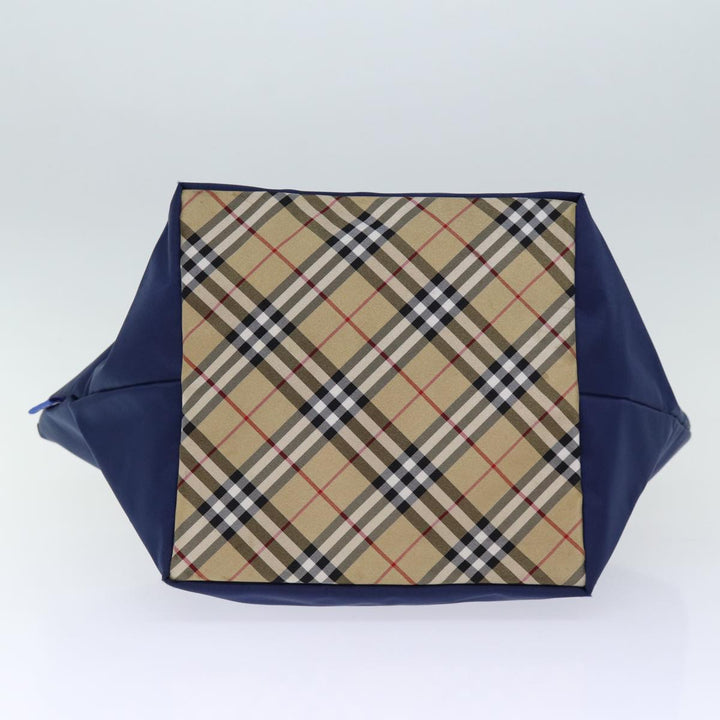 BurberrySs Nova Check Blue Label Tote Bag Nylon Navy Auth bs14253