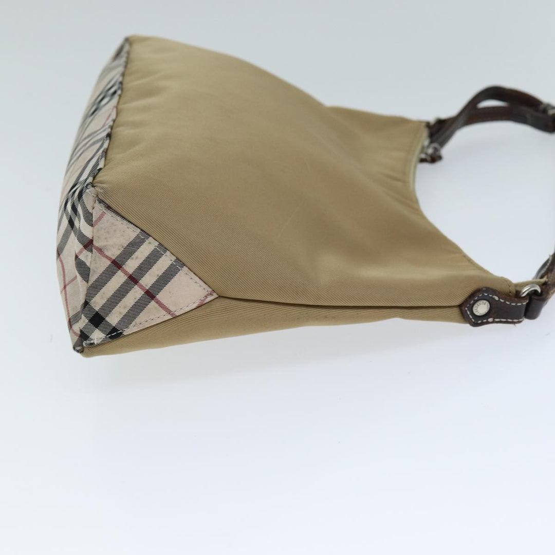 Burberry Black label Tote Bag Nylon Canvas 2Set Beige Brown Auth bs14274