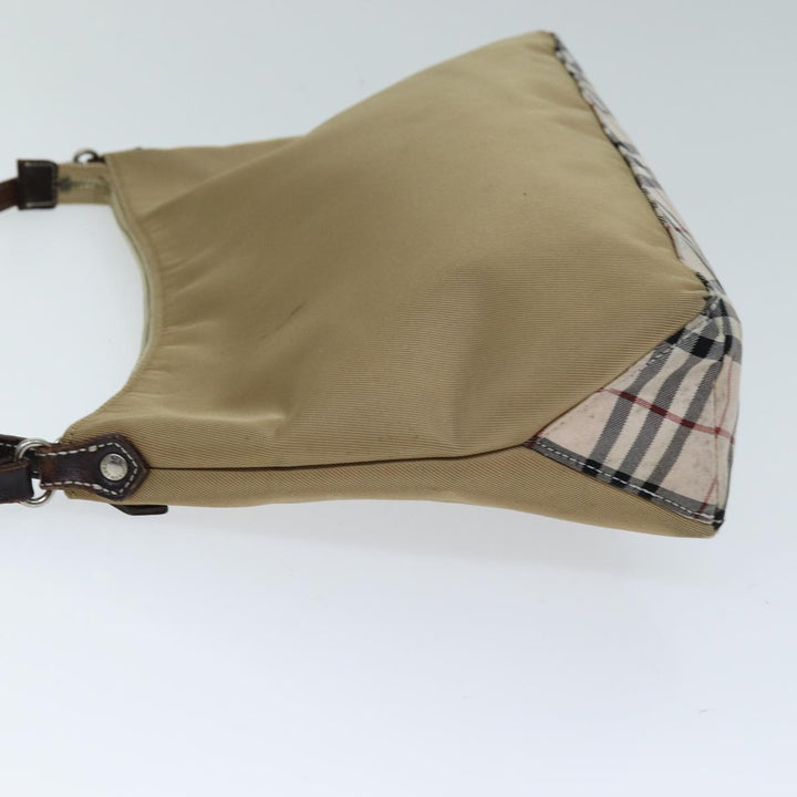 Burberry Black label Tote Bag Nylon Canvas 2Set Beige Brown Auth bs14274