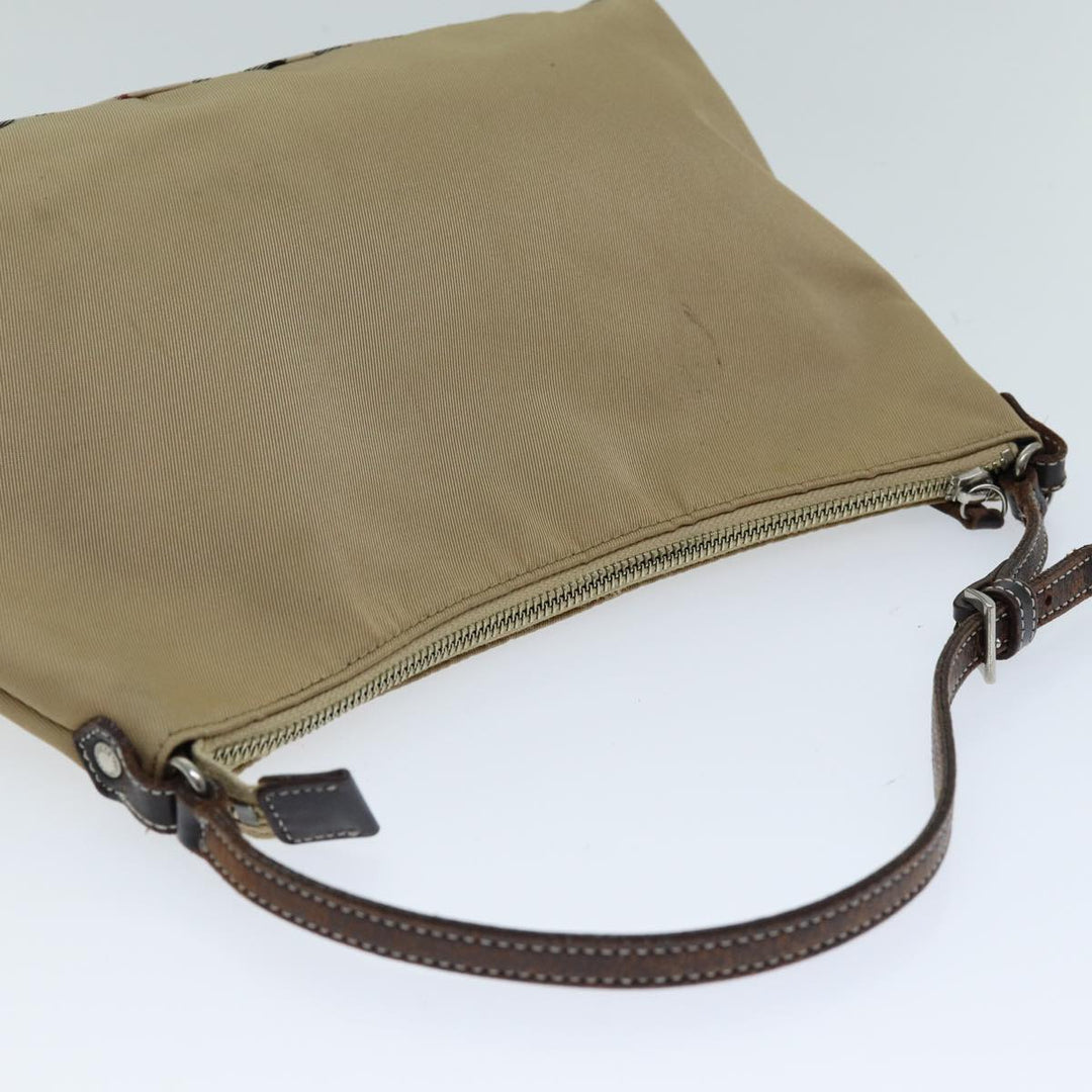 Burberry Black label Tote Bag Nylon Canvas 2Set Beige Brown Auth bs14274