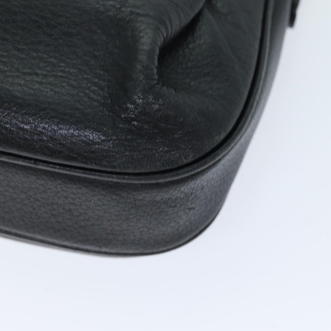 BurberrySs Shoulder Bag Leather Black Auth bs14276