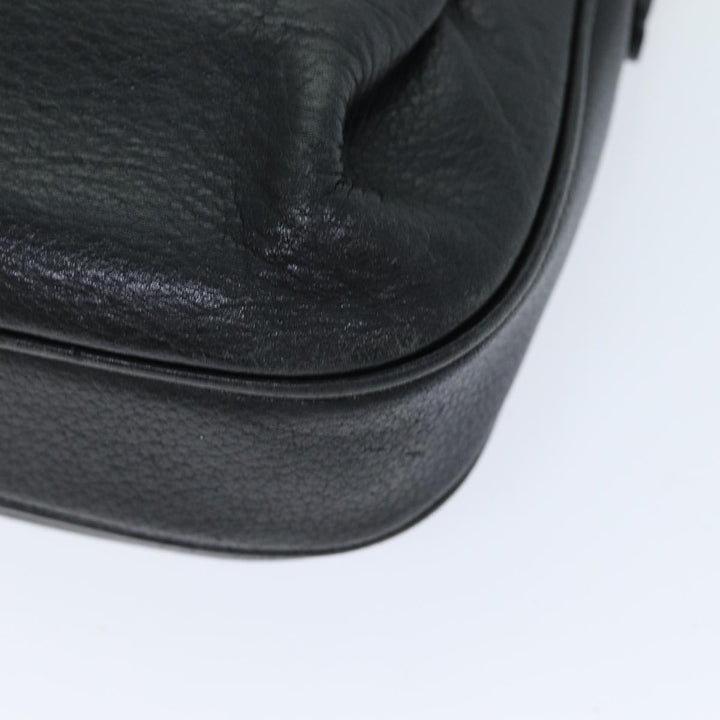 BurberrySs Shoulder Bag Leather Black Auth bs14276