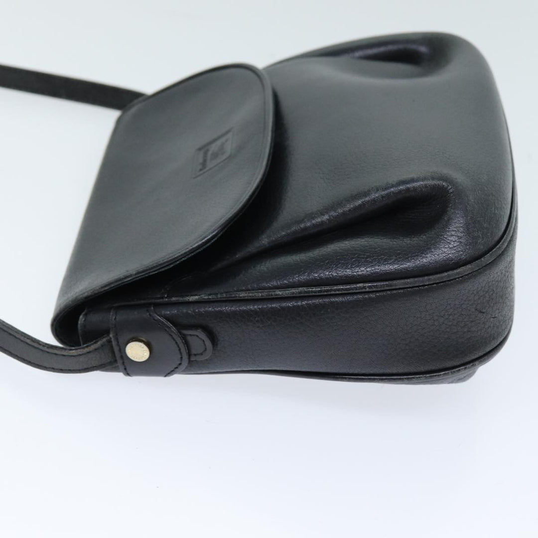 BurberrySs Shoulder Bag Leather Black Auth bs14276