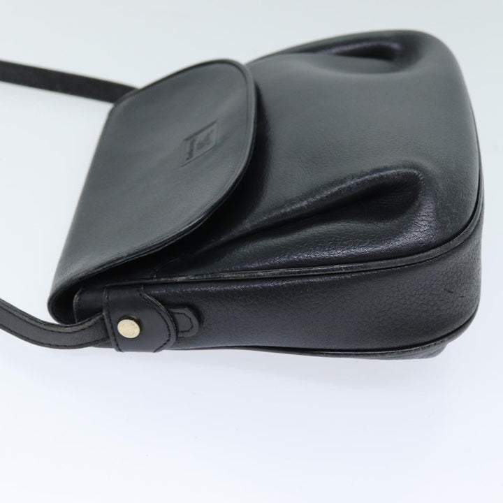 BurberrySs Shoulder Bag Leather Black Auth bs14276