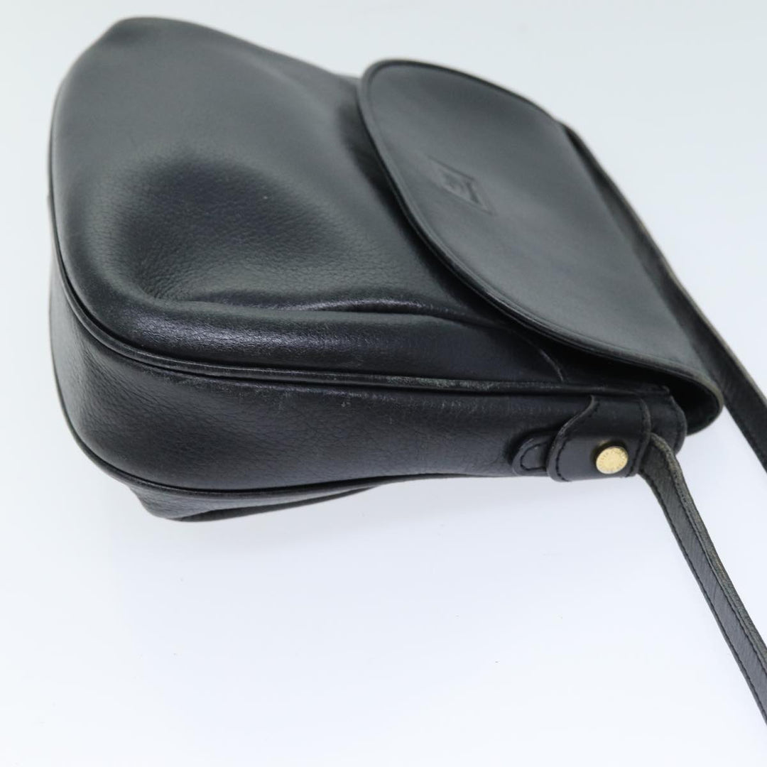 BurberrySs Shoulder Bag Leather Black Auth bs14276