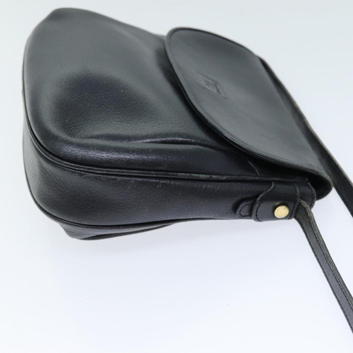 BurberrySs Shoulder Bag Leather Black Auth bs14276