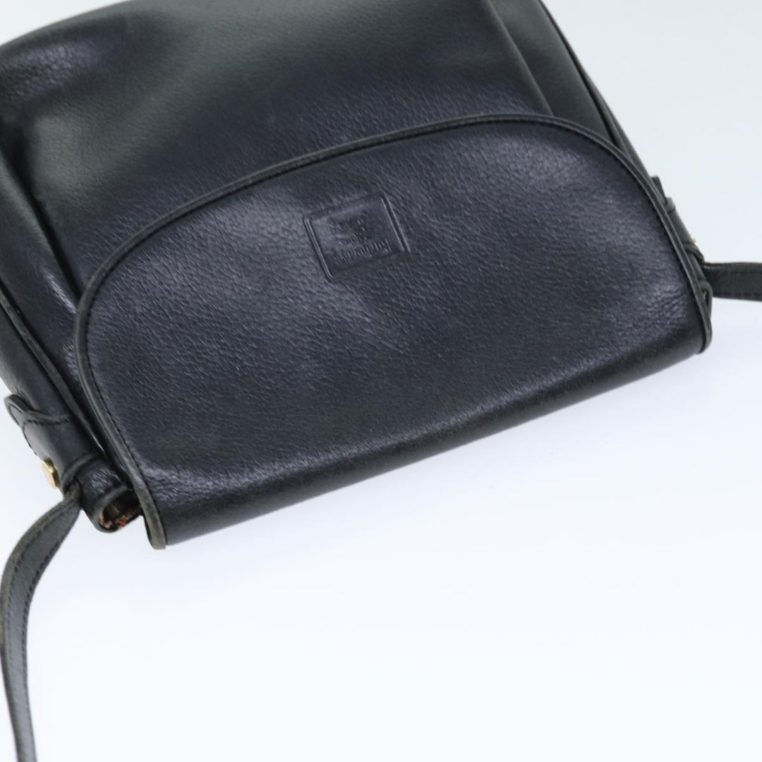 BurberrySs Shoulder Bag Leather Black Auth bs14276
