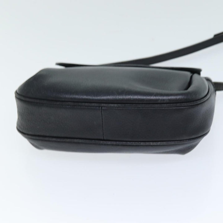 BurberrySs Shoulder Bag Leather Black Auth bs14276