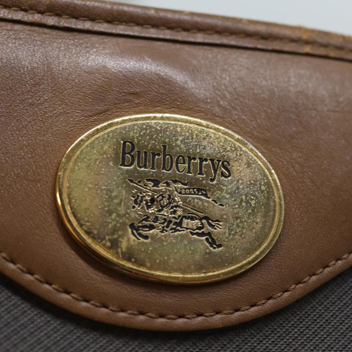 BURBERRYSs Tote Bag PVC Leather Gray Auth bs14278