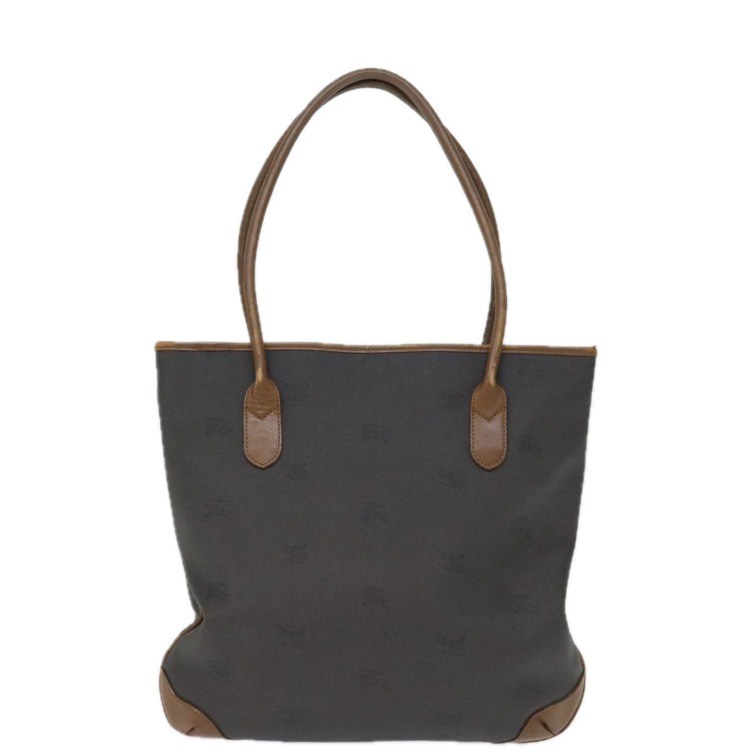 BURBERRYSs Tote Bag PVC Leather Gray Auth bs14278