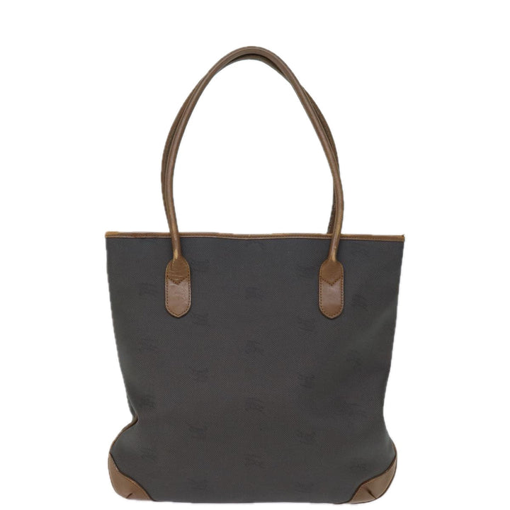 BURBERRYSs Tote Bag PVC Leather Gray Auth bs14278