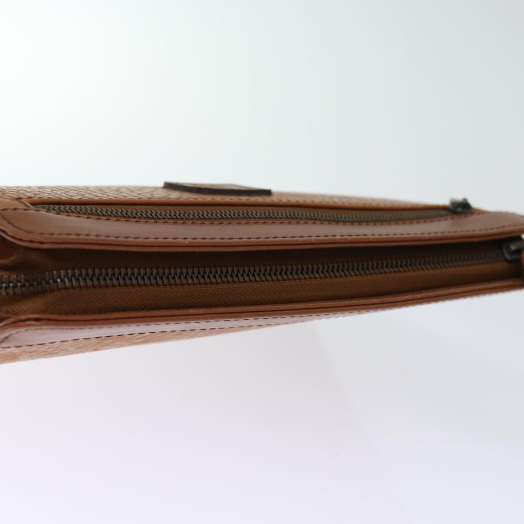 BurberrySs Clutch Bag Leather Brown Auth bs14286