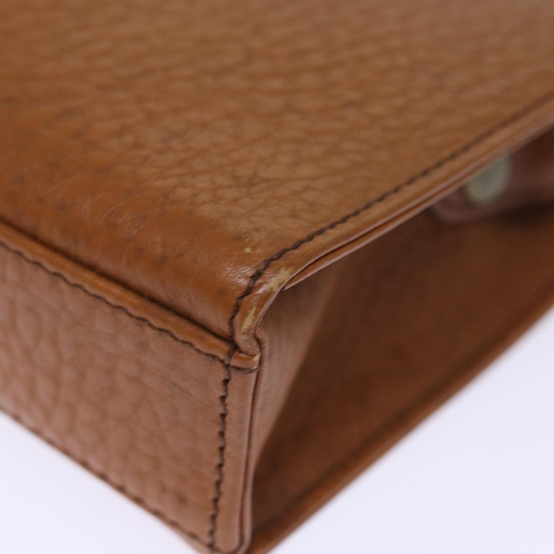 BurberrySs Clutch Bag Leather Brown Auth bs14286