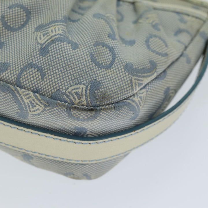 Celine C Macadam Canvas Shoulder Bag Blue Auth bs14297