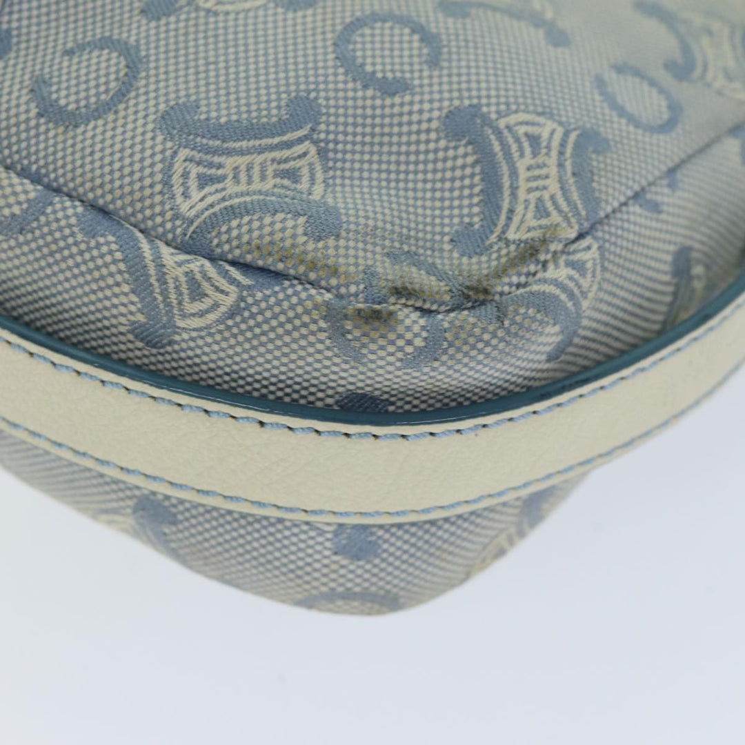 Celine C Macadam Canvas Shoulder Bag Blue Auth bs14297