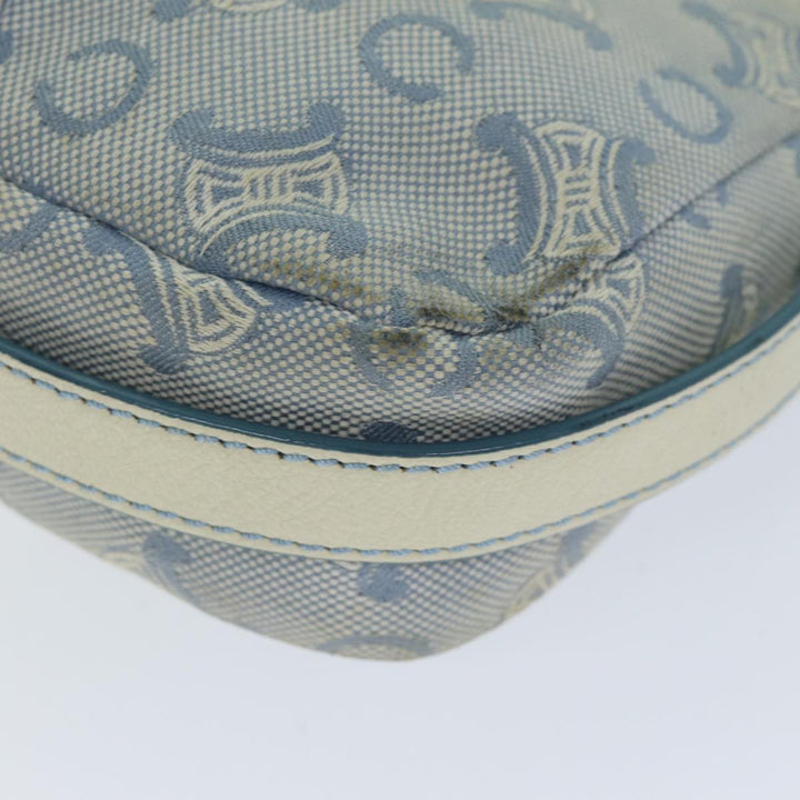 Celine C Macadam Canvas Shoulder Bag Blue Auth bs14297