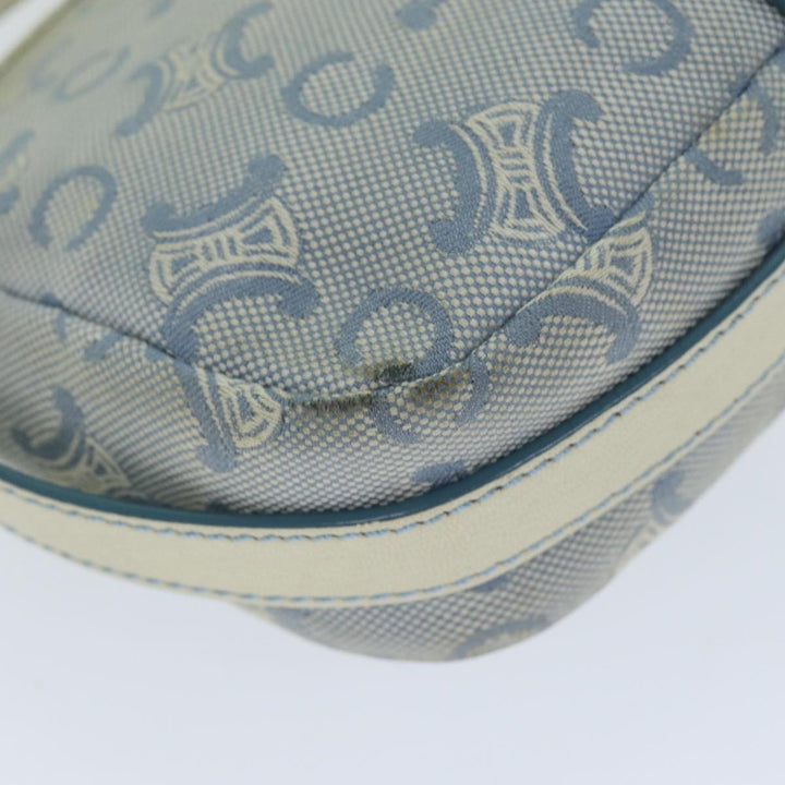 Celine C Macadam Canvas Shoulder Bag Blue Auth bs14297