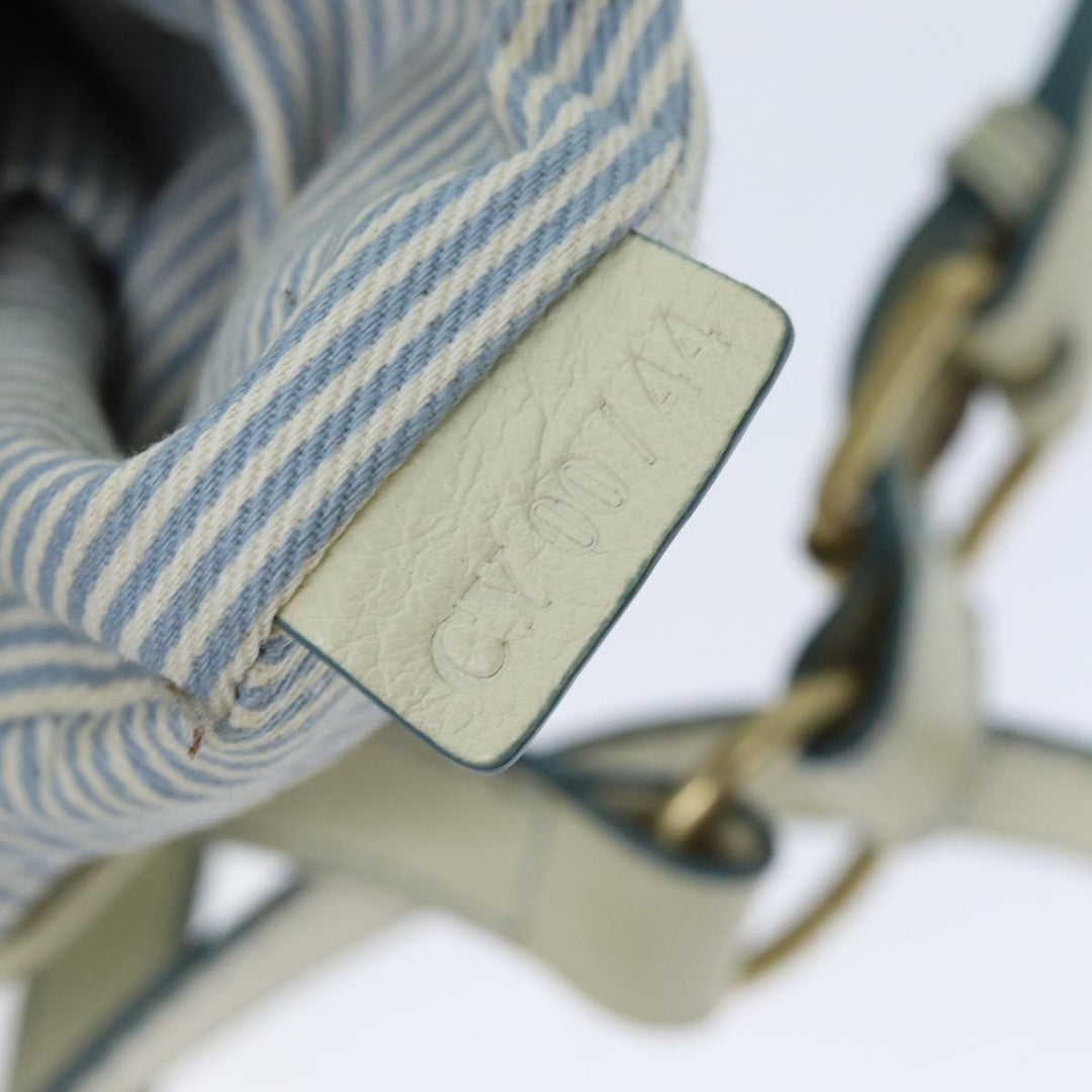 Celine C Macadam Canvas Shoulder Bag Blue Auth bs14297