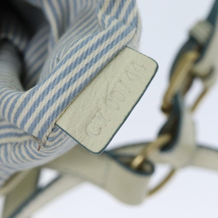 Celine C Macadam Canvas Shoulder Bag Blue Auth bs14297