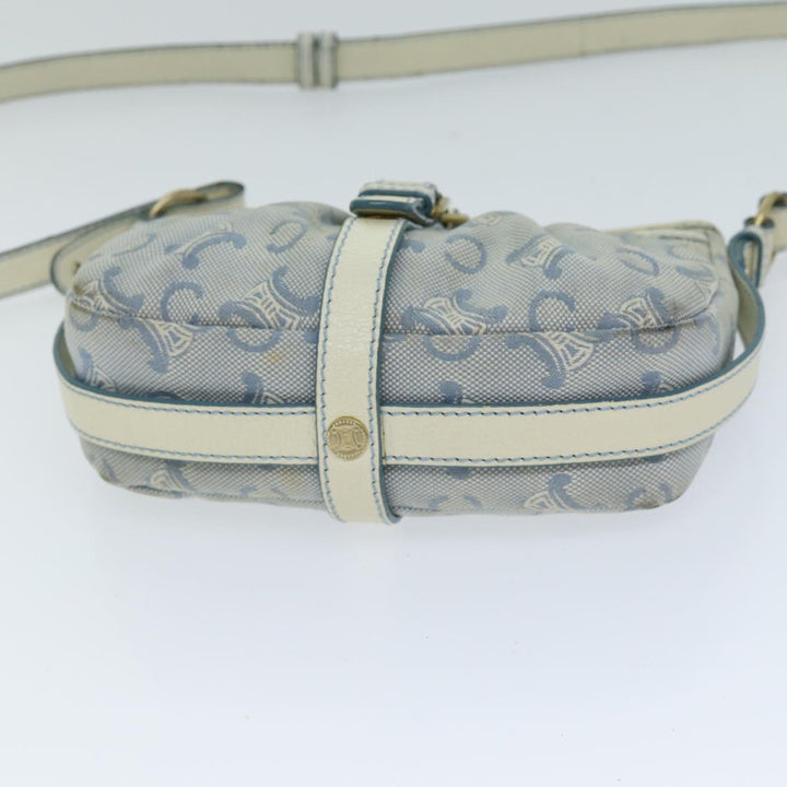 Celine C Macadam Canvas Shoulder Bag Blue Auth bs14297