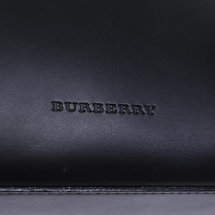 Burberry Tote Bag Leather Black Auth bs14319