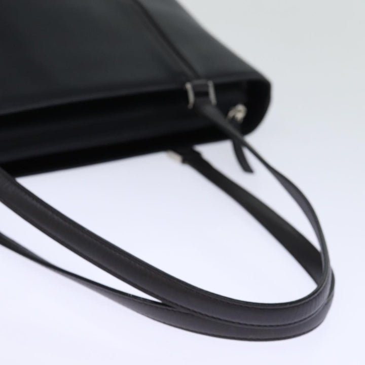 Burberry Tote Bag Leather Black Auth bs14319