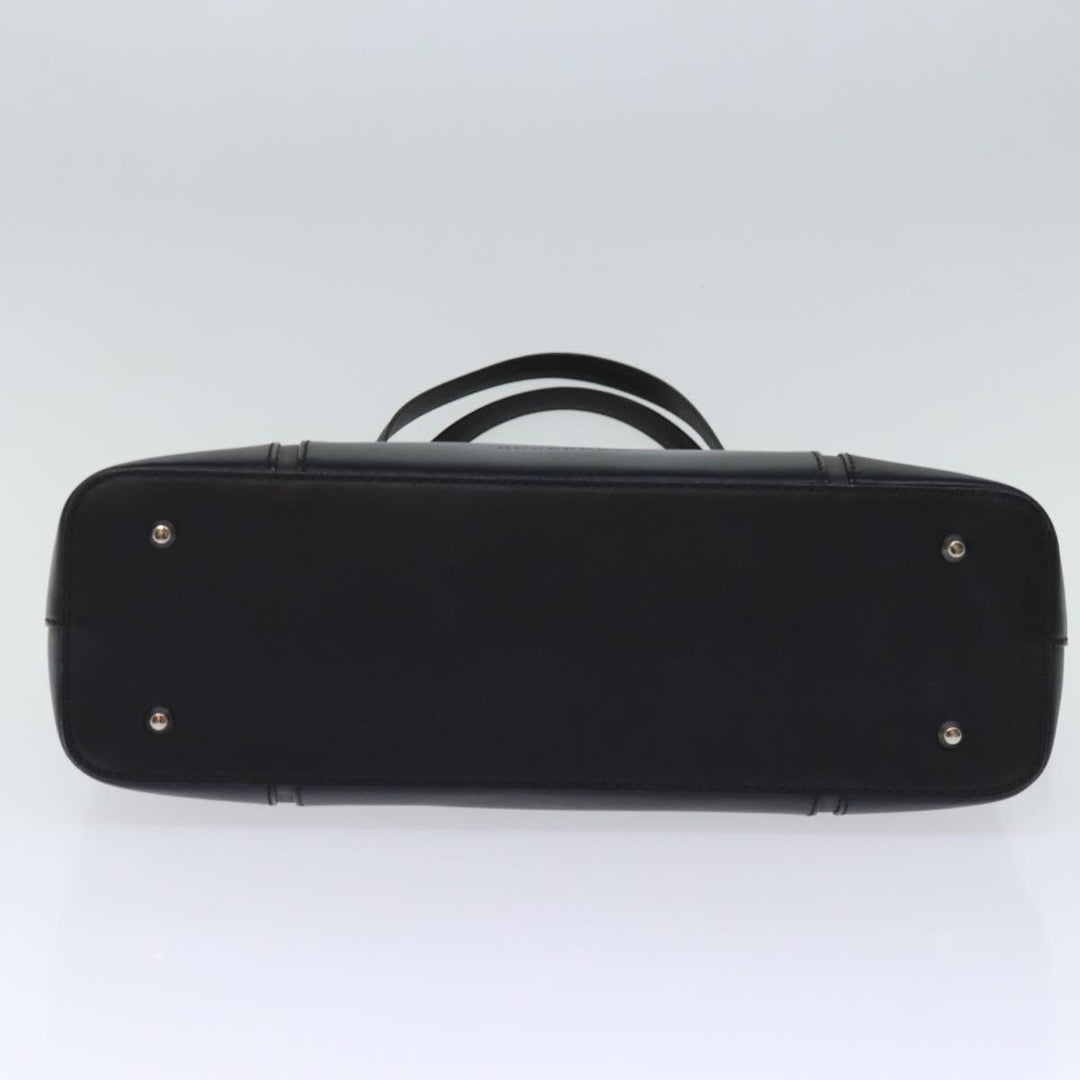 Burberry Tote Bag Leather Black Auth bs14319