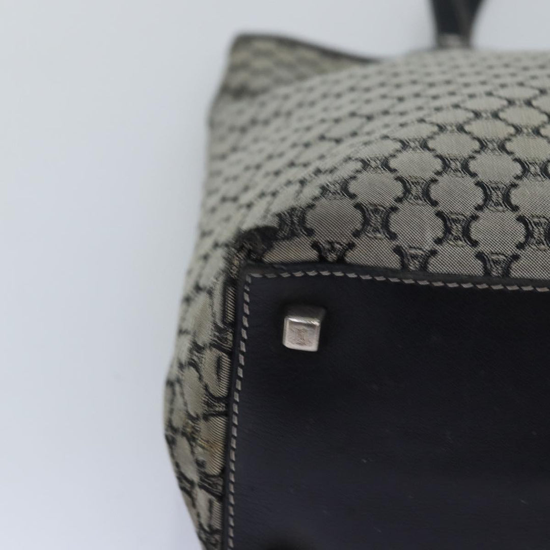 Celine Macadam Canvas Tote Bag Gray Auth bs14323