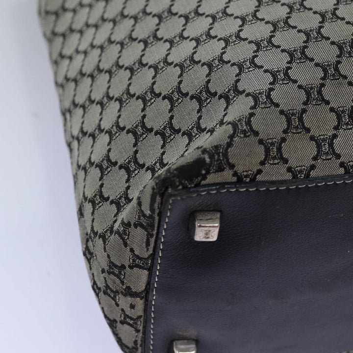 Celine Macadam Canvas Tote Bag Gray Auth bs14323