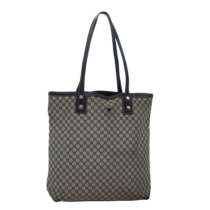 Celine Macadam Canvas Tote Bag Gray Auth bs14323