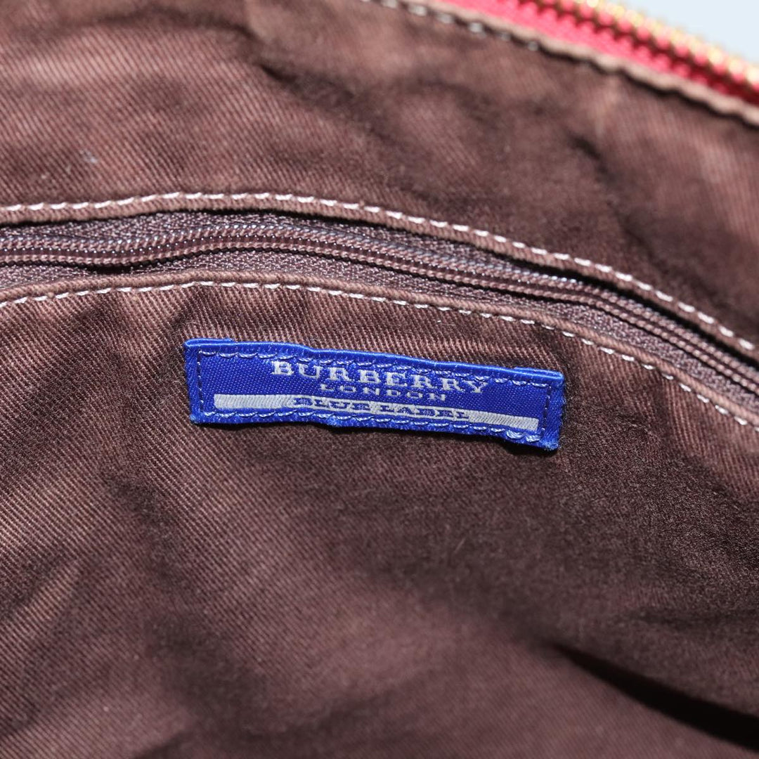 Burberry Blue Label Hand Bag Nylon Orange Auth bs14346