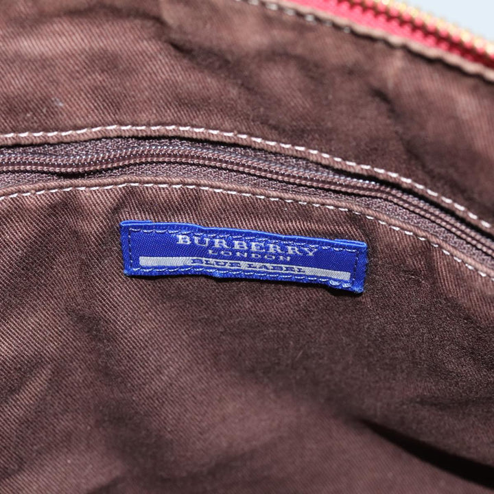 Burberry Blue Label Hand Bag Nylon Orange Auth bs14346