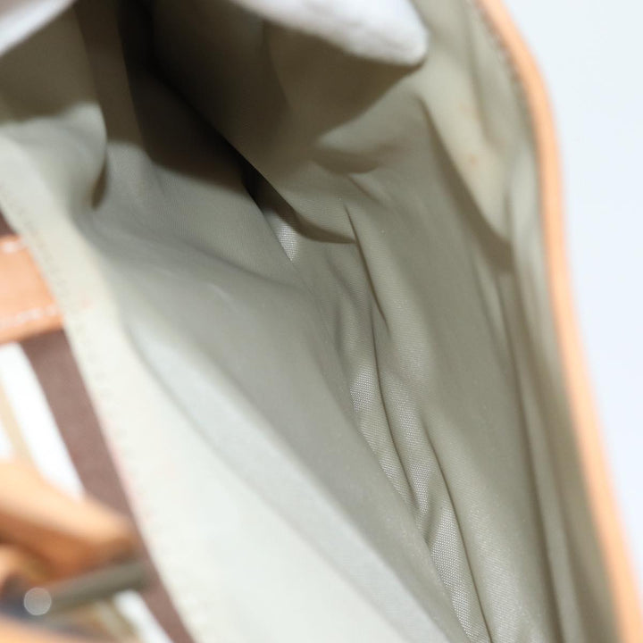 Burberry Blue Label Hand Bag Canvas Beige Auth bs14368