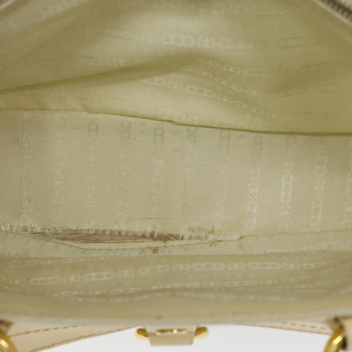 Celine Boogie bag Hand Bag Leather Beige Auth bs14379