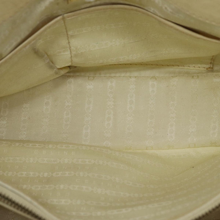 Celine Boogie bag Hand Bag Leather Beige Auth bs14379