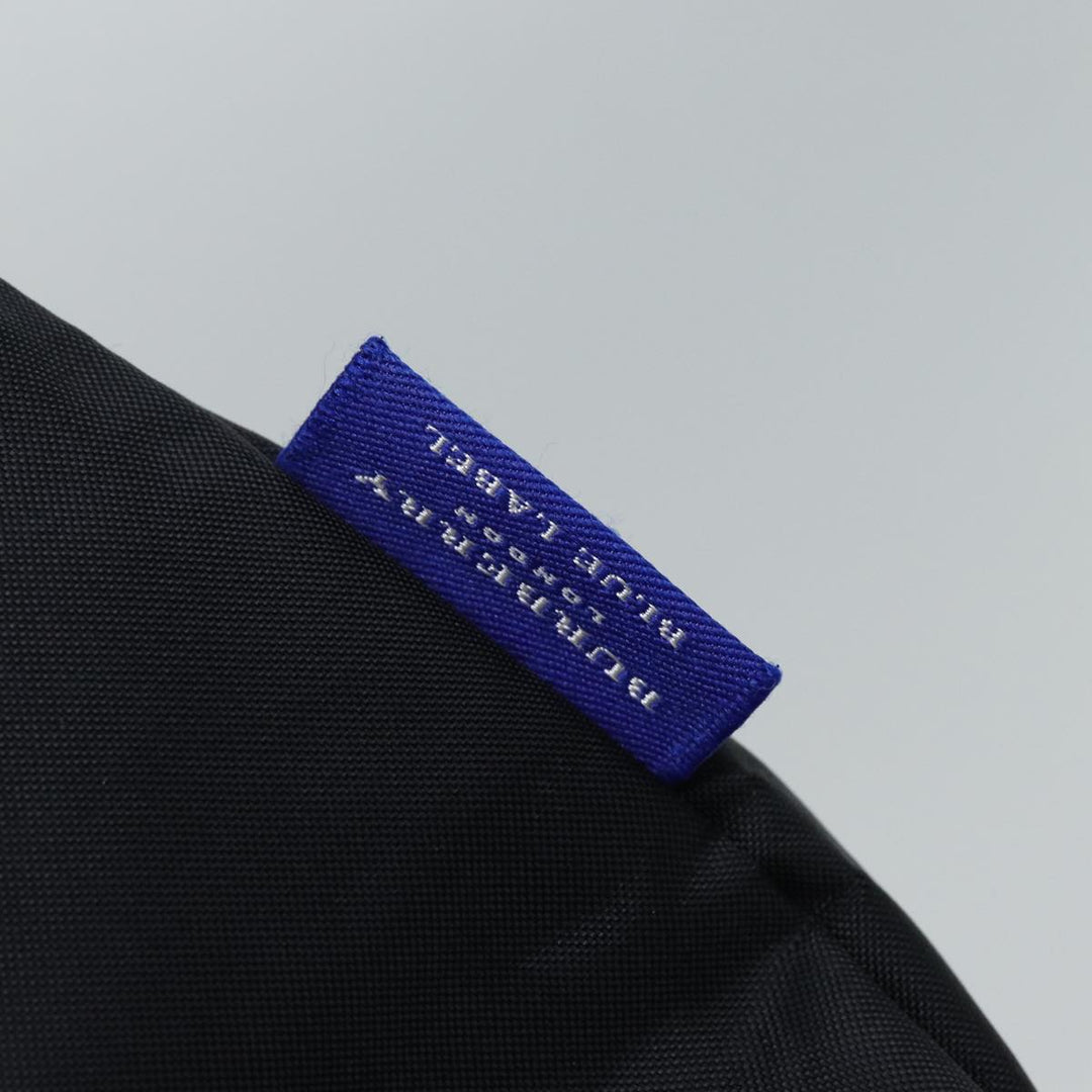 Burberry Nova Check Blue Label Tote Bag Nylon Black Beige Auth bs14385