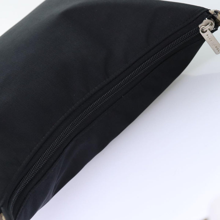BurberrySs Nova Check Blue Label Shoulder Bag Nylon Black Beige Auth bs14387