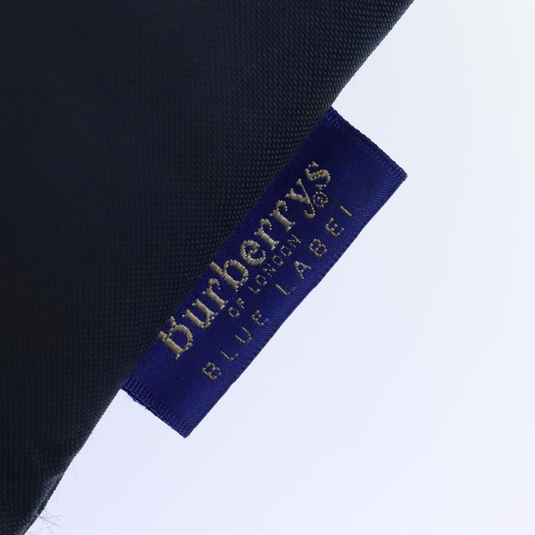 BurberrySs Nova Check Blue Label Tote Bag Nylon Black Beige Auth bs14389