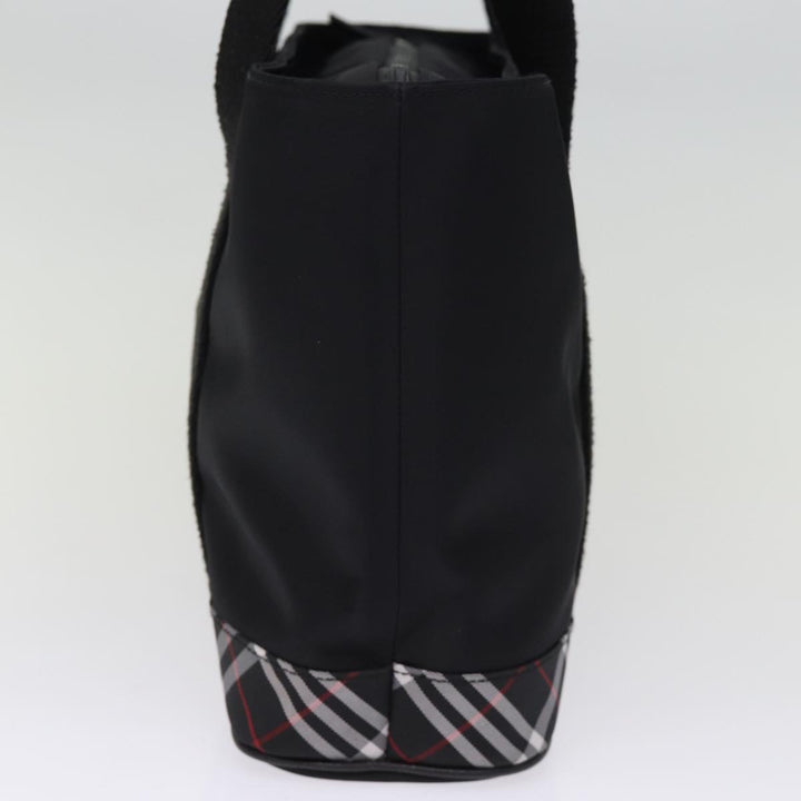BURBERRY Nova Check Tote Bag Nylon Black Auth bs14408