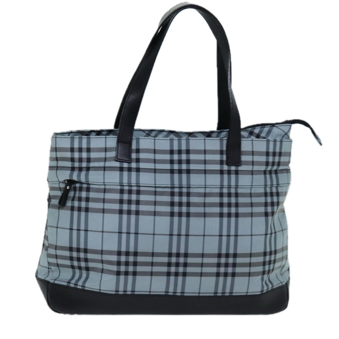 Burberry Nova Check Blue Label Tote Bag Nylon Blue Auth bs14429