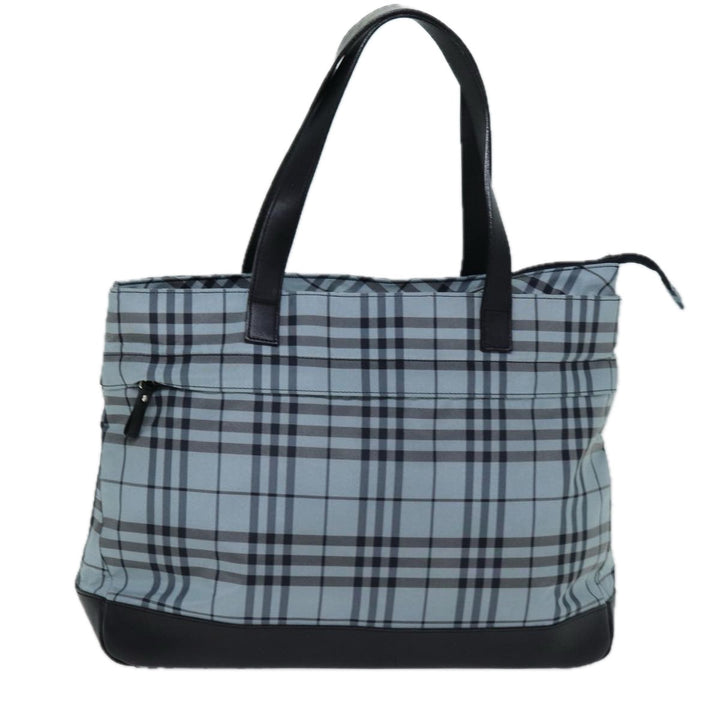 Burberry Nova Check Blue Label Tote Bag Nylon Blue Auth bs14429