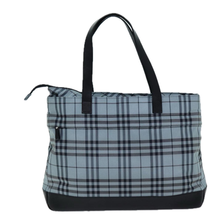 Burberry Nova Check Blue Label Tote Bag Nylon Blue Auth bs14429
