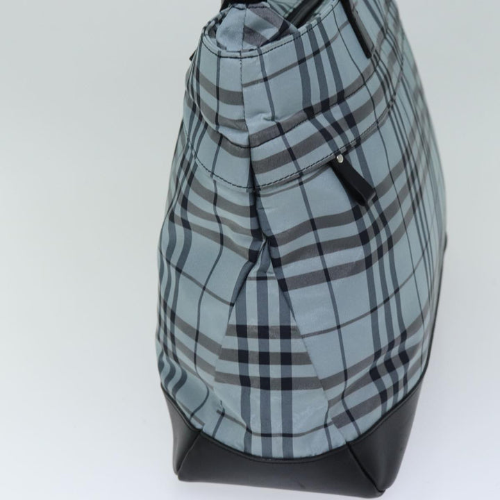Burberry Nova Check Blue Label Tote Bag Nylon Blue Auth bs14429