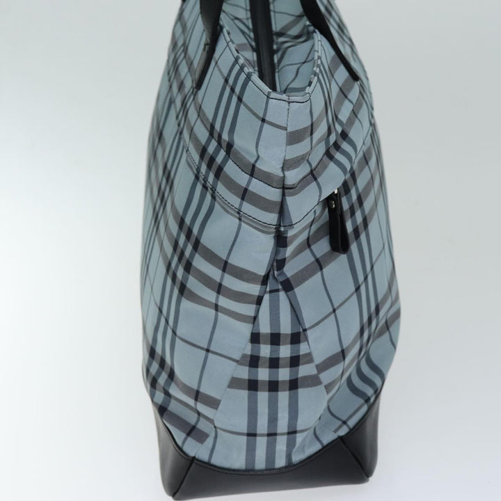 Burberry Nova Check Blue Label Tote Bag Nylon Blue Auth bs14429