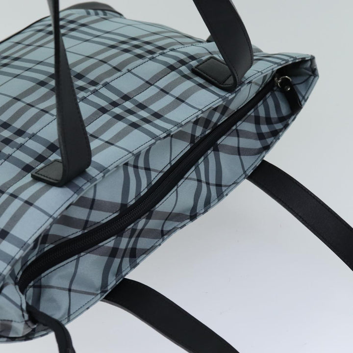 Burberry Nova Check Blue Label Tote Bag Nylon Blue Auth bs14429