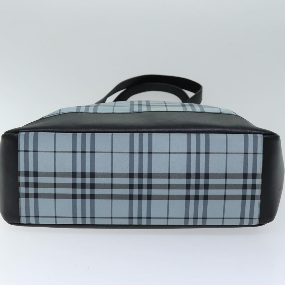 Burberry Nova Check Blue Label Tote Bag Nylon Blue Auth bs14429