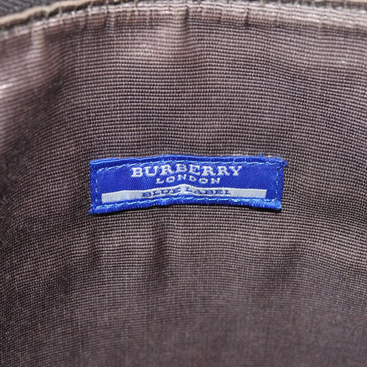 Burberry Nova Check Blue Label Shoulder Bag Nylon Black Auth bs14431