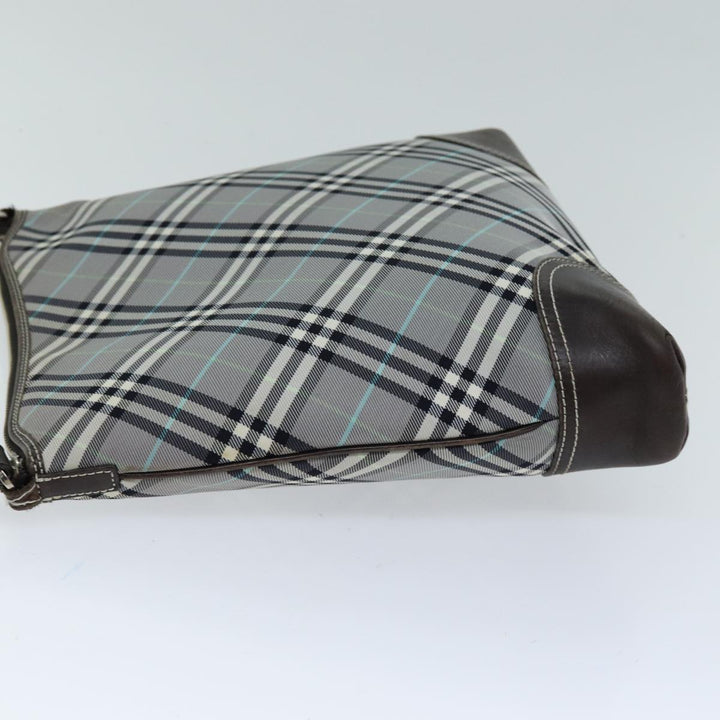 Burberry Nova Check Blue Label Shoulder Bag Nylon Black Auth bs14431